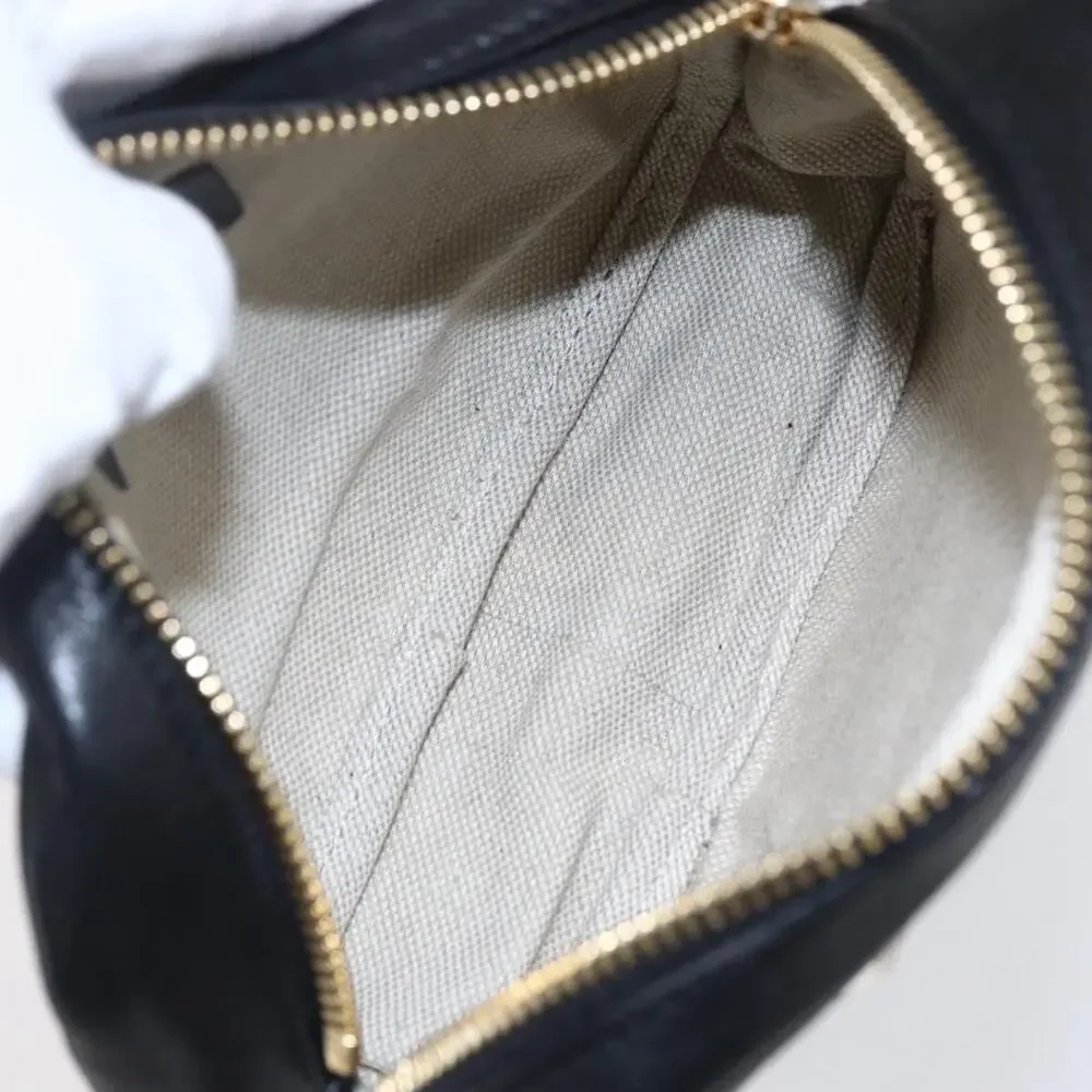Jimmy Choo Leather Studs Pouch Black